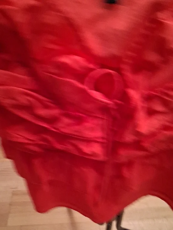 Express Red Ruffle Spaghetti-Strap Camisole Top - Picture 3 of 9